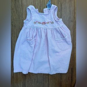 Girls Pink Seersucker Dress 2T